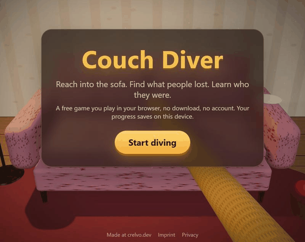 Couch Diver gameplay screenshot