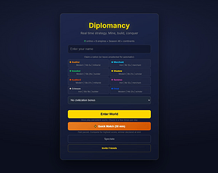 Diplomancy gameplay screenshot